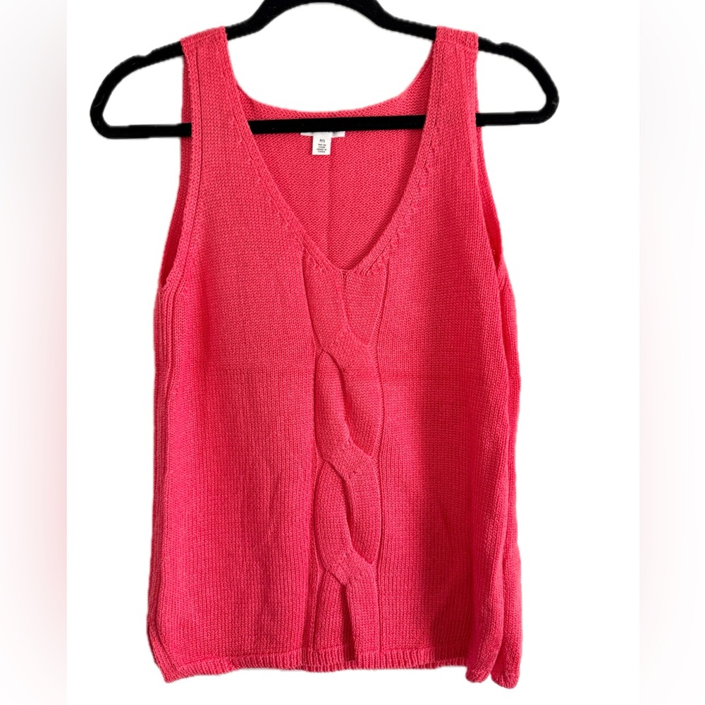 Pink Knit Tank Top by Tribal Jeans